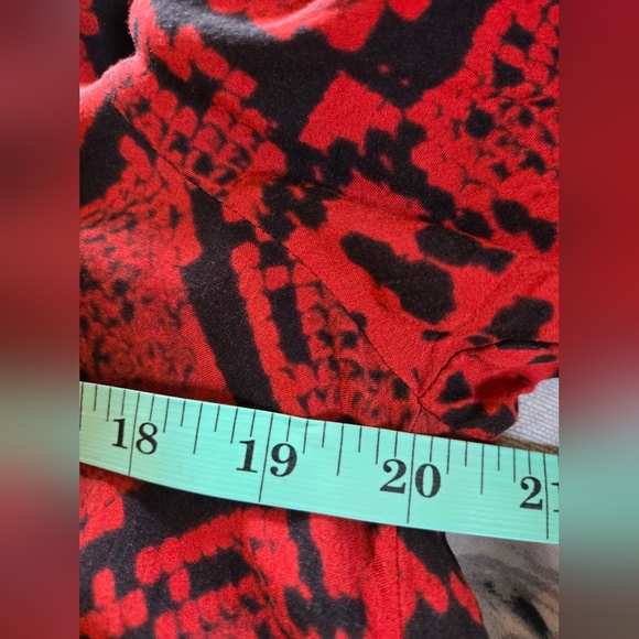 Zara | Red V-Neck Bishop Sleeve Sundress, Size L - Picture 8 of 10